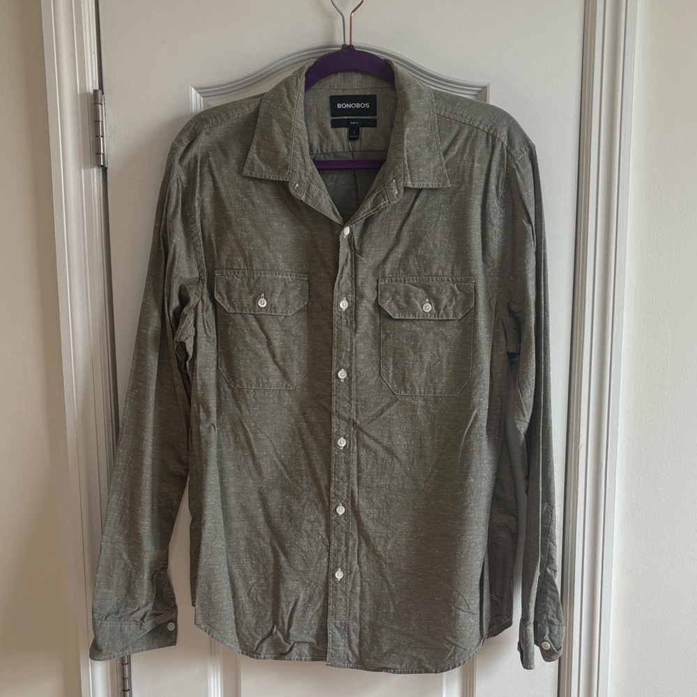 Bonobos Sage Green Casual Shirt